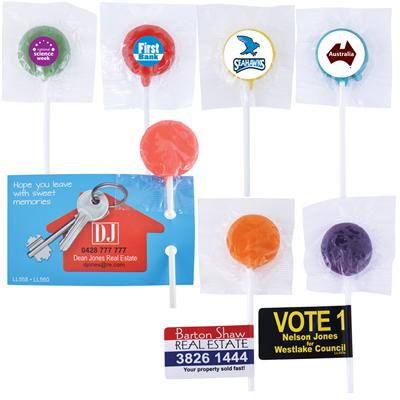 Branded Assorted Coloured Lollipops