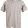 Men's Plain Polo Shirt Silver Grey