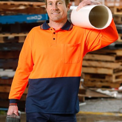 Hi Vis Long Sleeve True Dry Safety Polo
