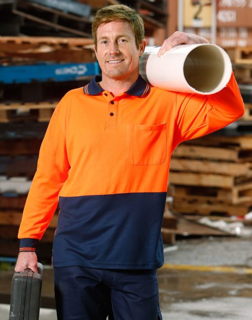 Hi Vis Long Sleeve True Dry Safety Polo