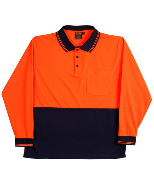 Hi Vis Long Sleeve True Dry Safety Polo - Image 3