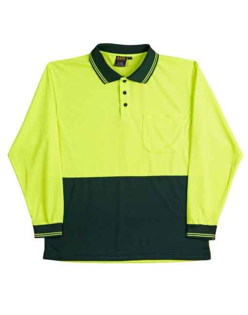 Hi Vis Long Sleeve True Dry Safety Polo - Image 4