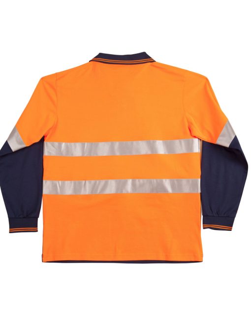 Hi Vis Long Sleeve Polo with 3M Tapes - Image 3