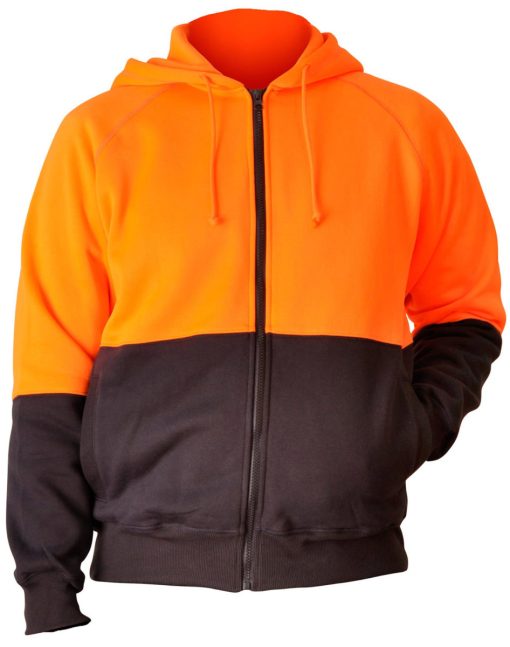 Hi Vis TwoTone Fleece Hoodie - Image 2